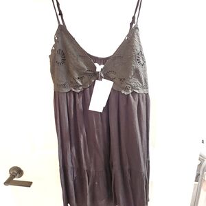 Black Lace Detail Dress